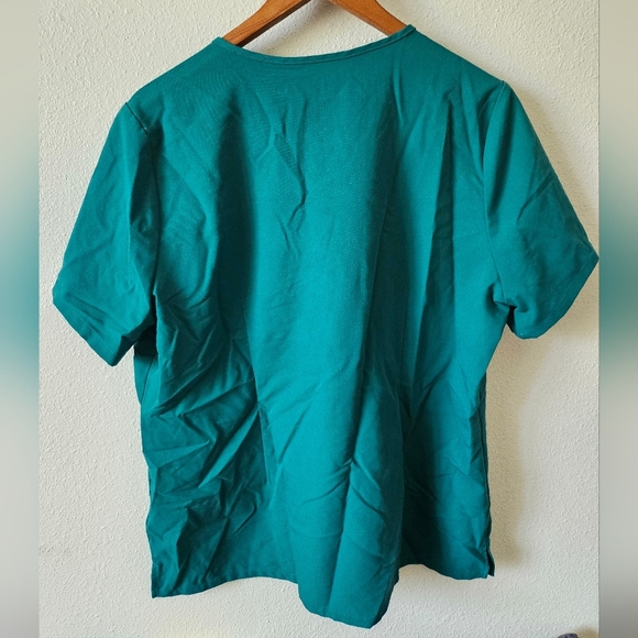 Figs Men's Teal V-Neck Shirt - Picture 7 of 7